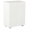 vidaXL Μπουφές Ψηλός Γυαλιστερός Λευκός 60x35x80 εκ. Επεξ. Ξύλο