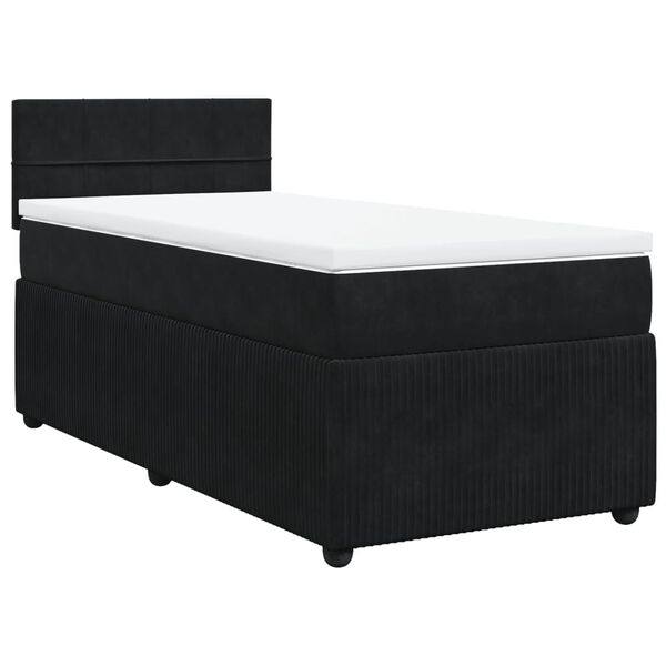 vidaXL &Kappa;&rho;&epsilon;&beta;ά&tau;&iota; Boxspring &mu;&epsilon; &Sigma;&tau;&rho;ώ&mu;&alpha; &Mu;&alpha;ύ&rho;&omicron; 100x200 &epsilon;&kappa;. &Beta;&epsilon;&lambda;&omicron;ύ&delta;&iota;&nu;&omicron;