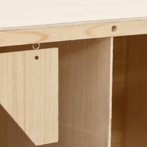 vidaXL Φωλιά για Κότες με 2 Θέσεις 63x40x45 εκ. από Μασίφ Ξύλο Πεύκου