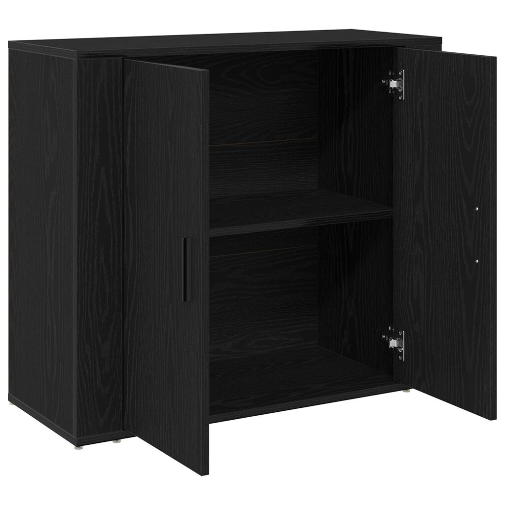 vidaXL Μπουφές Μαύρο Δρυς 80x33x70 εκ Κατασκευασμένο ξύλο