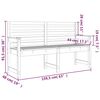 vidaXL Παγκάκι Κήπου Γκρι 159,5x48x91,5 εκ. από Μασίφ Ξύλο Πεύκου