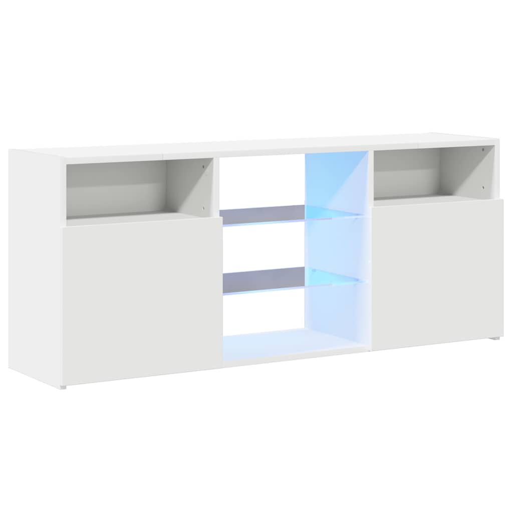 vidaXL Έπιπλο Τηλεόρασης με LED Λευκό 120x30x50 εκ.