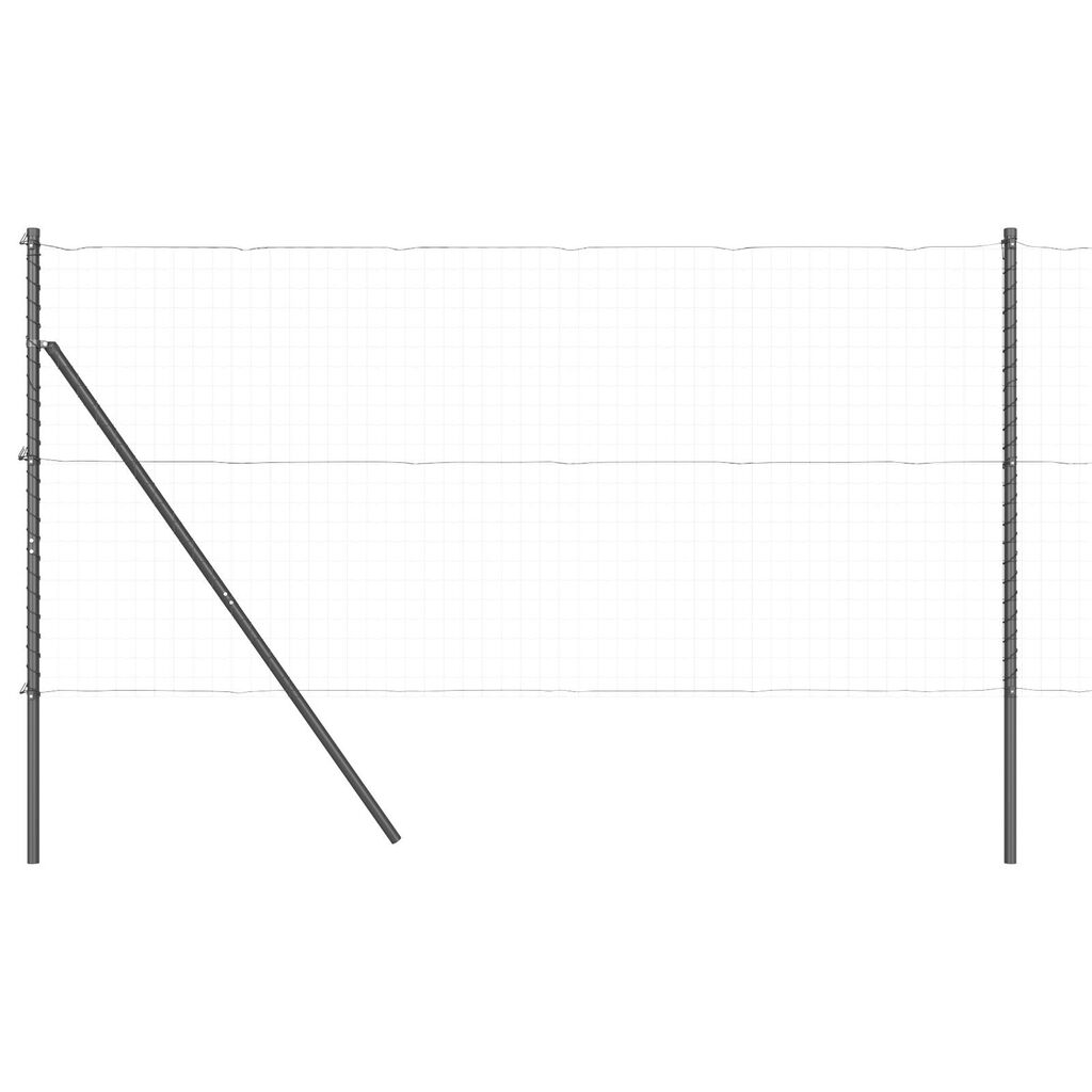 vidaXL Στυλίτες Φράχτη 26 τεμ Γκρι Ø32 mm 210 cm Γαλβανισμένο Χάλυβα