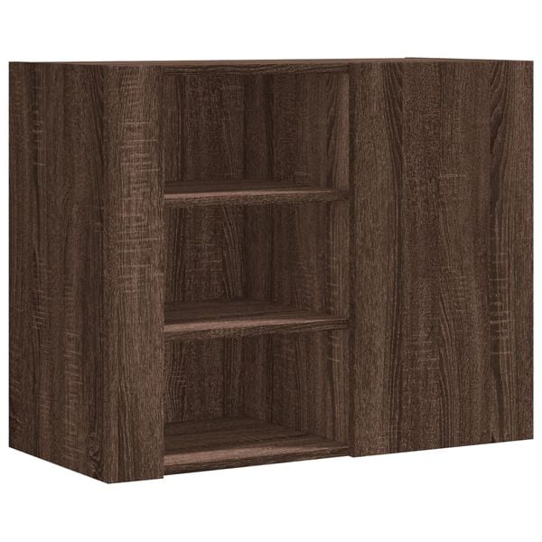 vidaXL Ντουλάπι Τοίχου Καφέ Δρυς 75x35x60 εκ. Επεξεργασμένο Ξύλο