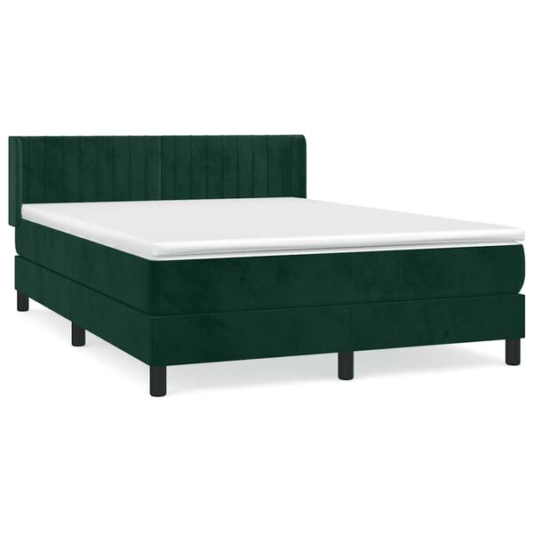 vidaXL &Kappa;&rho;&epsilon;&beta;ά&tau;&iota; Boxspring &mu;&epsilon; &Sigma;&tau;&rho;ώ&mu;&alpha; &Sigma;&kappa;&omicron;ύ&rho;&omicron; &Pi;&rho;ά&sigma;&iota;&nu;&omicron; 140x200&epsilon;&kappa;. &Beta;&epsilon;&lambda;&omicron;ύ&delta;&iota;&nu;&omicron;