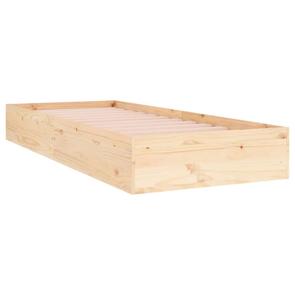 vidaXL Πλαίσιο Κρεβατιού 90 x 190 εκ. από Μασίφ Ξύλο Single