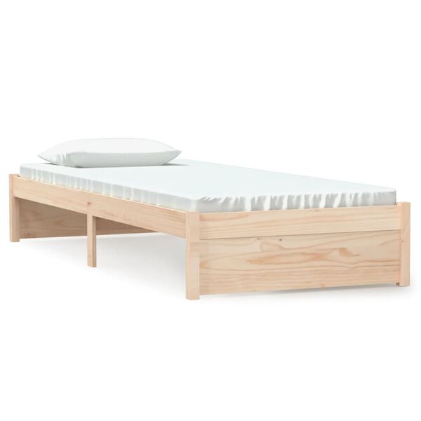 vidaXL Πλαίσιο Κρεβατιού 75 x 190 εκ. από Μασίφ Ξύλο Small Single