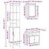 vidaXL Σετ Επίπλων Μπάνιου 3 pcs Sonoma Δρυς 33 x 33 x 185.5 εκ