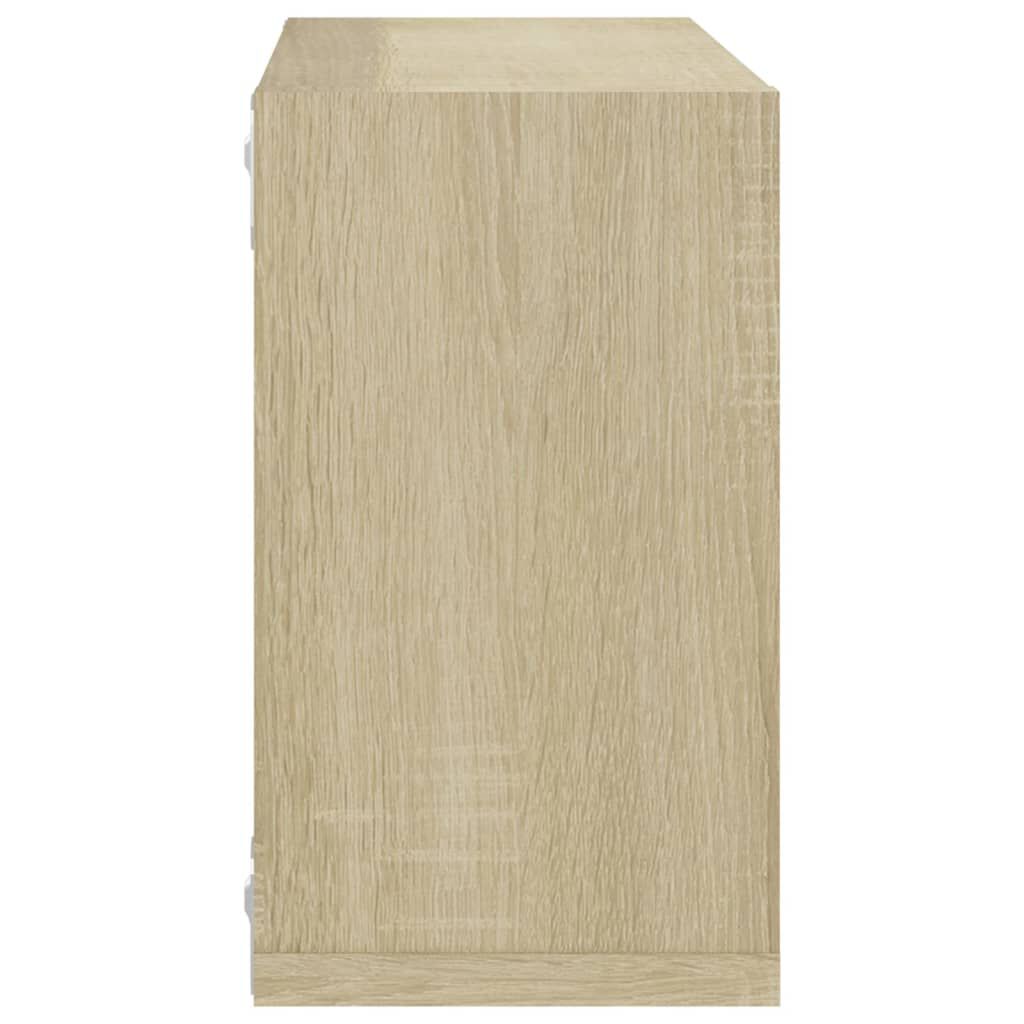 vidaXL Ράφια Κύβοι Τοίχου 2 τεμ. Sonoma Δρυς 26 x 15 x 26 εκ.