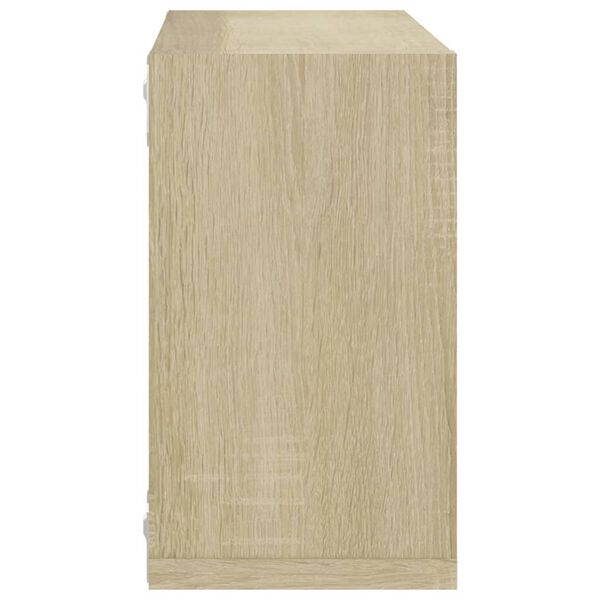 vidaXL Ράφια Κύβοι Τοίχου 2 τεμ. Sonoma Δρυς 26 x 15 x 26 εκ.