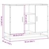 vidaXL Sideboard Γκρι Sonoma 92x35x76 cm Ξύλινο μηχανουργικό ξύλο