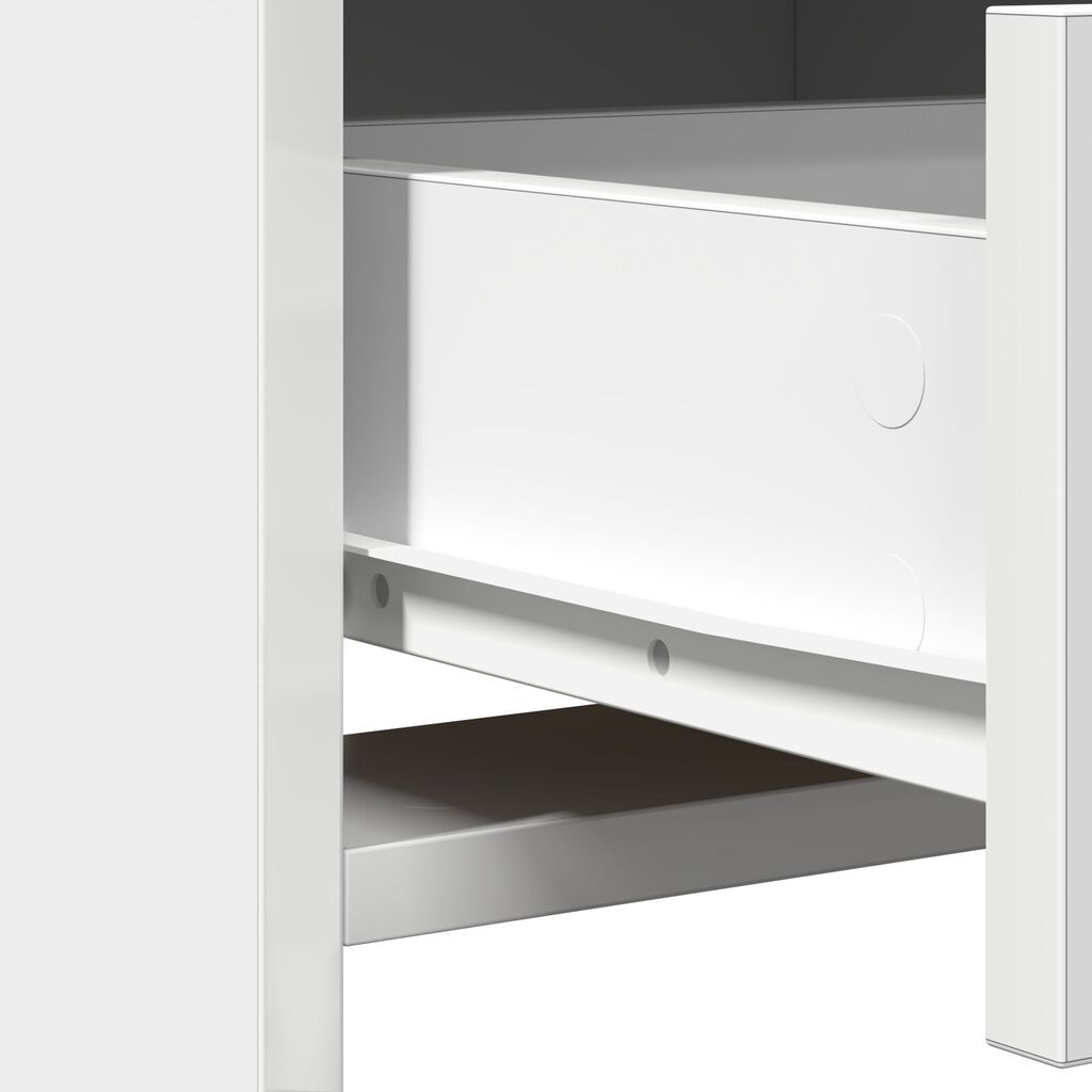 vidaXL Υψηλός θρόισμα Λευκό 40x41x135 εκ Επεξεργασμένο Ξύλο