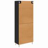 vidaXL Highboard &mu;&epsilon; &sigma;&upsilon;&rho;&tau;ά&rho;&iota; 2 pcs &Mu;&alpha;ύ&rho;&eta; &Omicron;&xi;&upsilon;ά &Epsilon;&pi;&epsilon;&xi;&epsilon;&rho;&gamma;&alpha;&sigma;&mu;έ&nu;&omicron; &xi;ύ&lambda;&omicron;