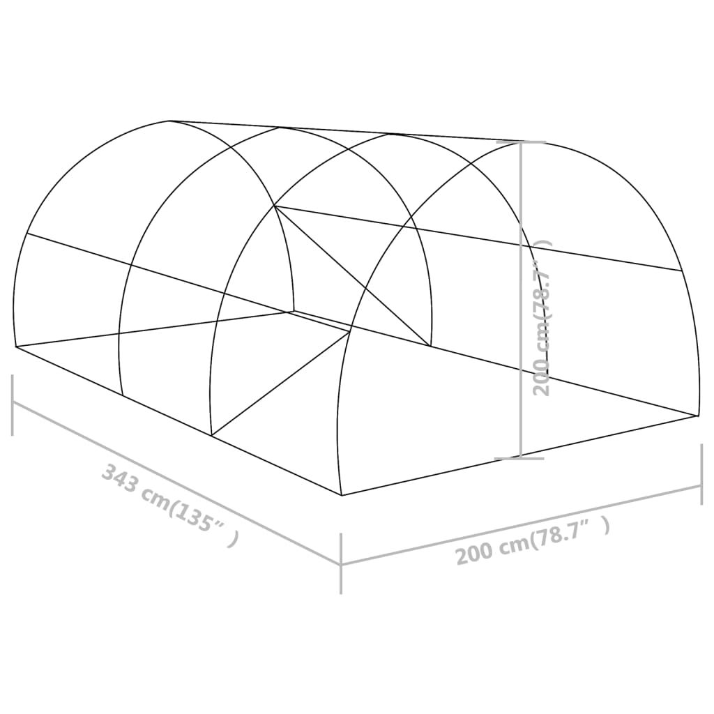 vidaXL Θερμοκήπιο 6,86 μ² 3,43 x 2 x 2 μ.