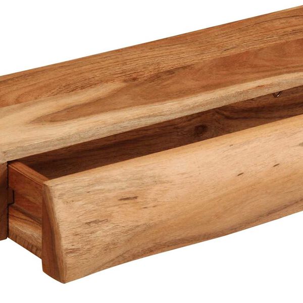 vidaXL Ράφια Τοίχου 2 τεμ. 60x17x8 εκ. από Μασίφ Ξύλο Ακακίας