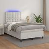 vidaXL &Kappa;&rho;&epsilon;&beta;ά&tau;&iota; Boxspring &mu;&epsilon; &Sigma;&tau;&rho;ώ&mu;&alpha; & LED &Lambda;&epsilon;&upsilon;&kappa;ό 120x190 &epsilon;&kappa;. &Sigma;&upsilon;&nu;&theta;. &Delta;έ&rho;&mu;&alpha;