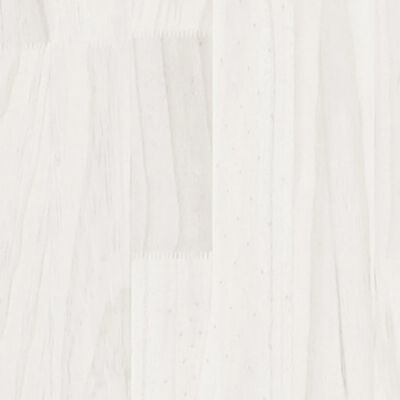 vidaXL Ζαρντινιέρα Λευκή 31 x 31 x 70 εκ. από Μασίφ Ξύλο Πεύκου