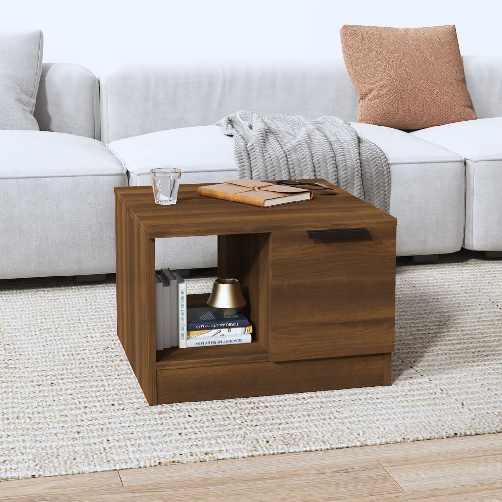 vidaXL Τραπεζάκι Σαλονιού Καφέ Δρυς 50x50x36 εκ. Επεξεργασμένο Ξύλο