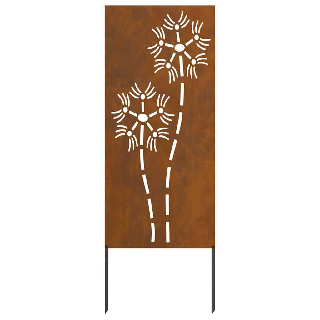 vidaXL Διακοσμητική Πλάκα Κήπου Άλλο Σκ rusty 50 x 140 cm