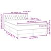 vidaXL Box Spring &kappa;&rho;&epsilon;&beta;ά&tau;&iota; &mu;&epsilon; &sigma;&tau;&rho;ώ&mu;&alpha; &sigma;&kappa;&omicron;ύ&rho;&omicron; &mu;&pi;&lambda;&epsilon; 160x220 cm &Beta;&epsilon;&lambda;&omicron;ύ&delta;&iota;&nu;&omicron;