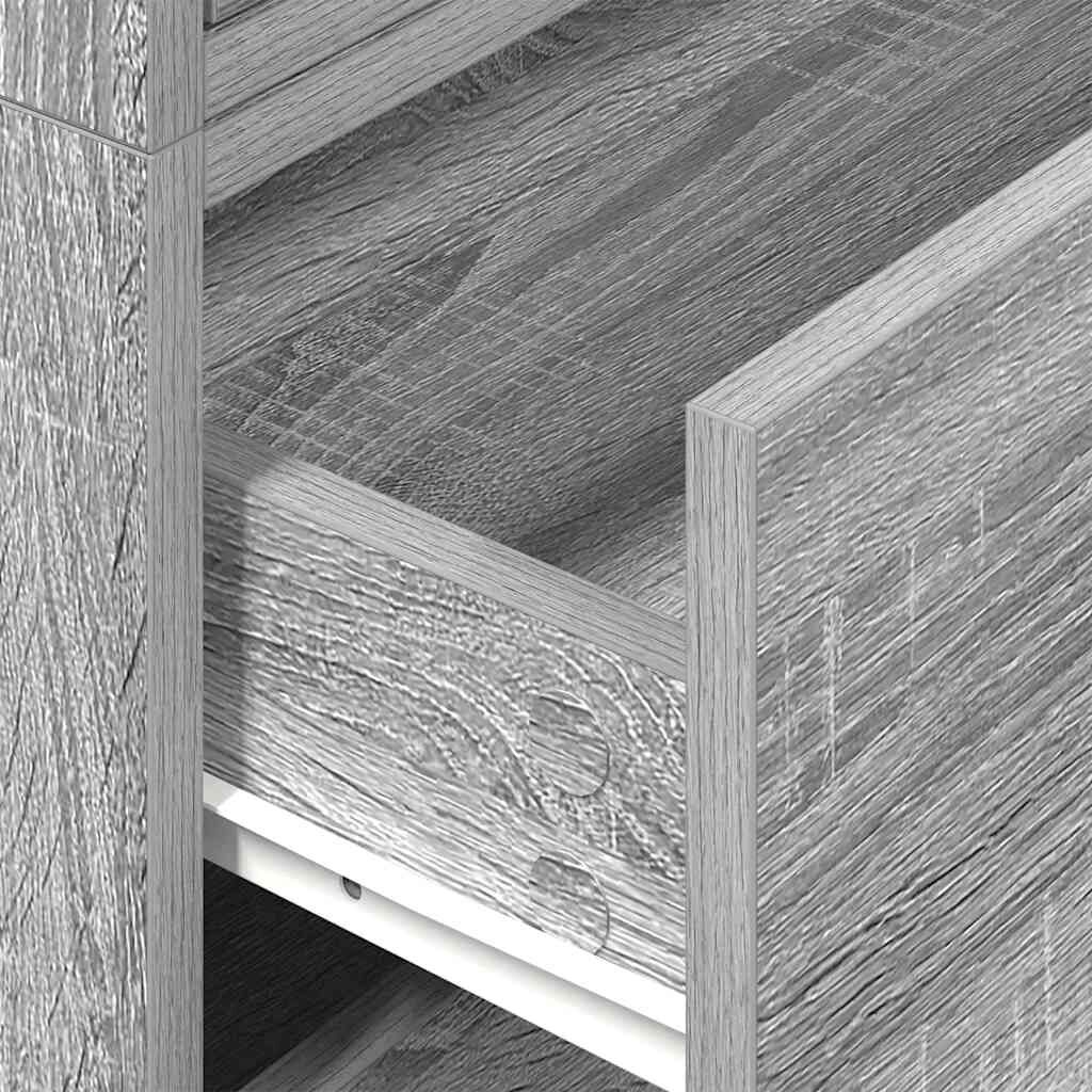 vidaXL Ντουλάπια με 2 συρτάρια 2 τεμ. Γκρι Sonoma 60x31x40 εκ.
