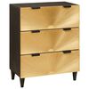 vidaXL Πλαϊνό γραφείο 2 pcs Μαύρο και Χρυσό 60 x 33 x 75 cm