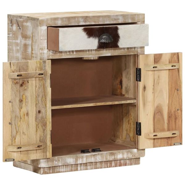 vidaXL Ντουλάπι με Συρτάρι 60 x 30 x 75 εκ. από Μασίφ Ξύλο Μάνγκο