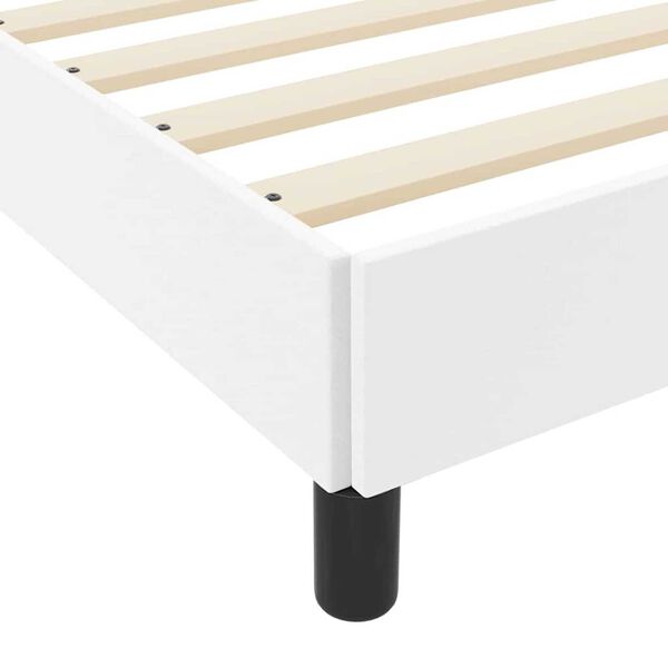 vidaXL Κρεβάτι Άλλο Καθαρό Λευκό 90 x 200 cm Τεχνητό δέρμα