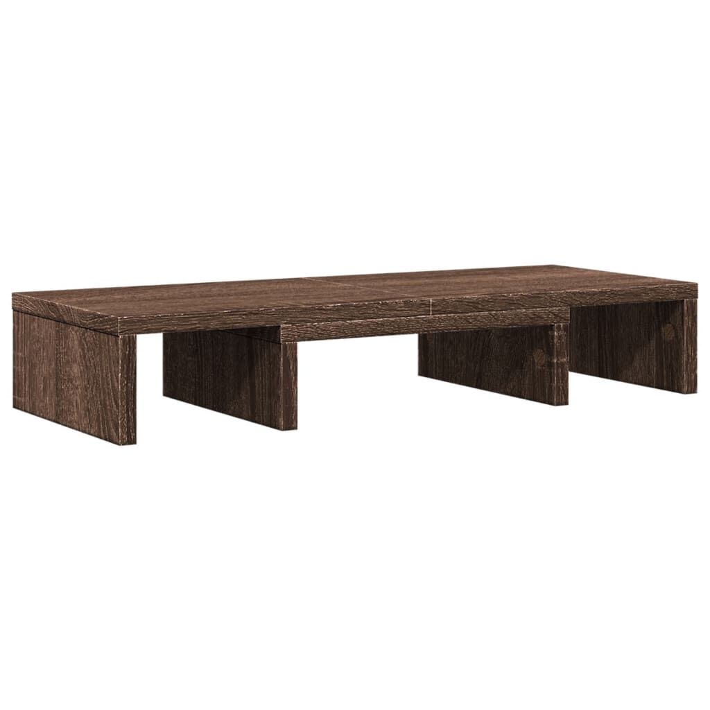 vidaXL Βάση Οθόνης Ρυθμιζ. Καφέ Δρυς 60x24x10,5 εκ. Επεξεργ. Ξύλο