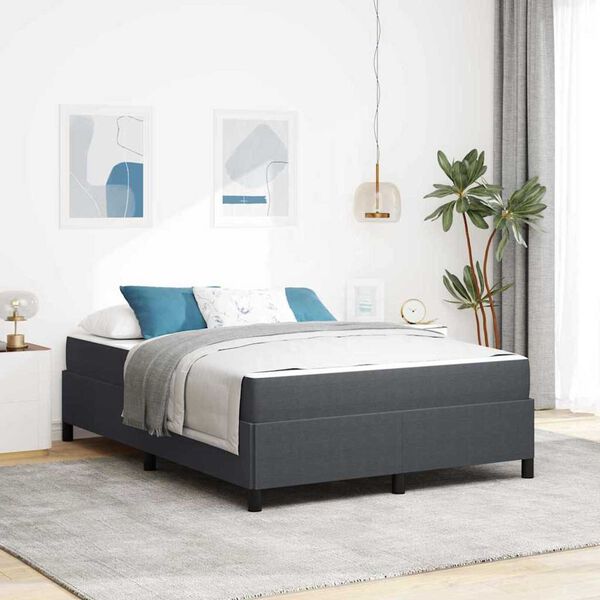 vidaXL Σκελετός Κρεβατιού Σκούρο γκρι 160 x 200 cm Βελούδο