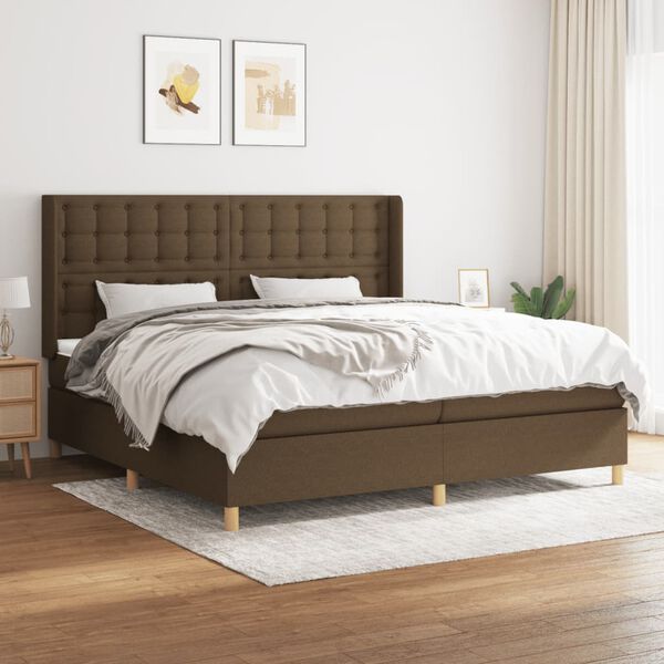 vidaXL &Kappa;&rho;&epsilon;&beta;ά&tau;&iota; Boxspring &mu;&epsilon; &Sigma;&tau;&rho;ώ&mu;&alpha; &Sigma;&kappa;&omicron;ύ&rho;&omicron; &Kappa;&alpha;&phi;έ 200x200 &epsilon;&kappa;. &Upsilon;&phi;&alpha;&sigma;&mu;ά&tau;&iota;&nu;&omicron;