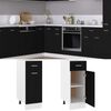 vidaXL Ντουλάπι με Συρτάρια "Lyon" Μαύρο 30x46x81,5 εκ. από Τεχνητό Ξύλο