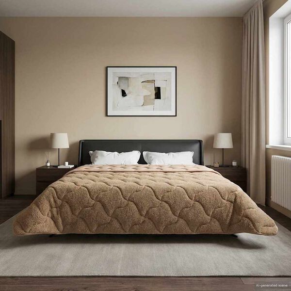 vidaXL &Chi;&epsilon;&iota;&mu;&epsilon;&rho;&iota;&nu;ό &Pi;&alpha;&pi;&lambda;&omega;&mu;&alpha;&tau;&omicron;&theta;ή&kappa;&eta; &Omicron;&upsilon;&alpha;&nu;&tau;&iota;&nu;&gamma;&kappa; Taupe 220 x 260 cm