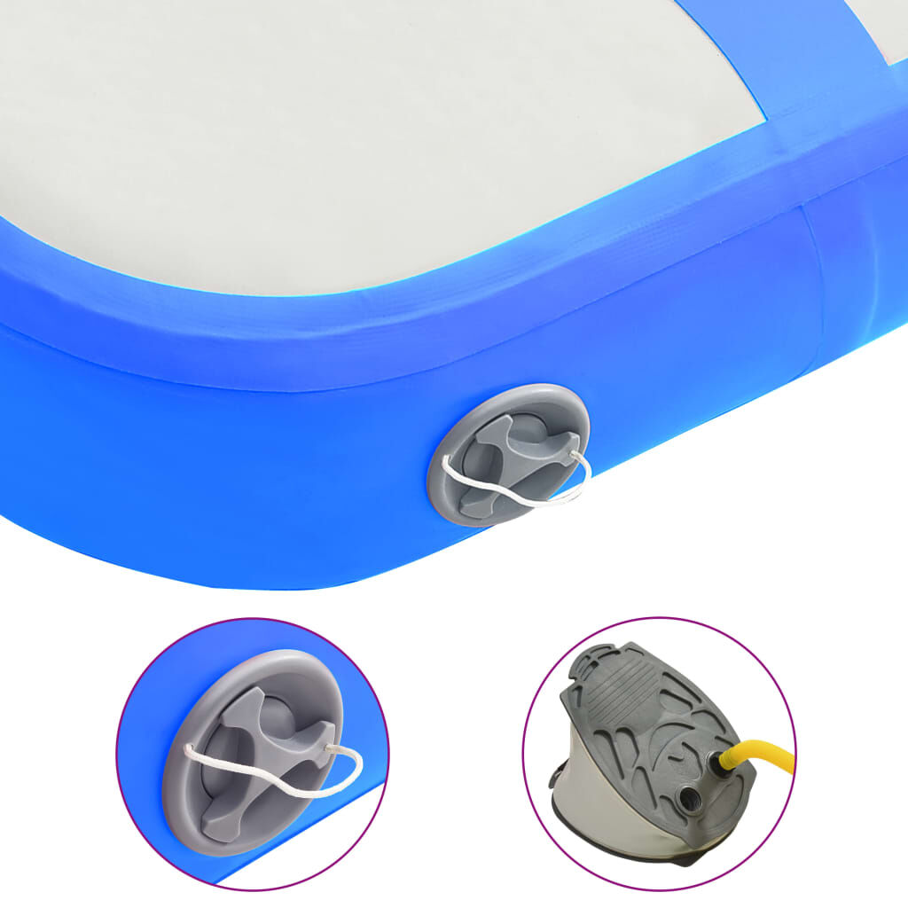vidaXL Στρώμα Ενόργανης Φουσκωτό Μπλε 60x100x15 εκ. από PVC με Τρόμπα