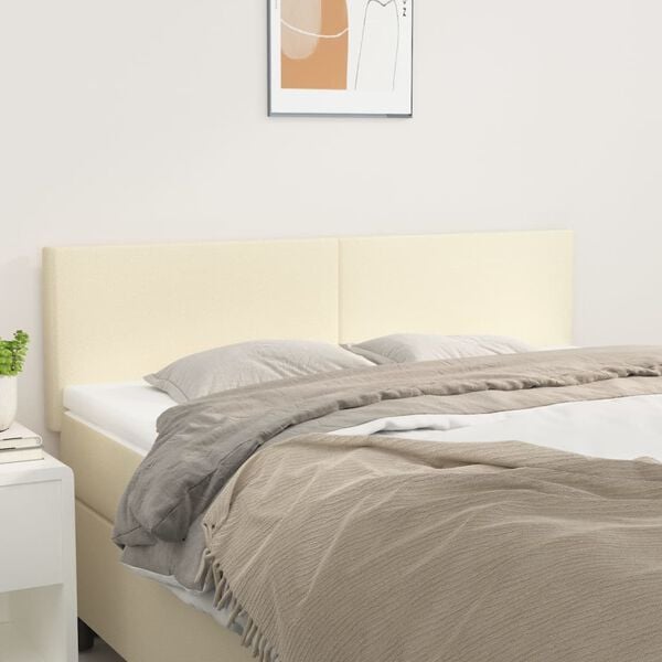 vidaXL Κεφαλάρια Κρεβατιού 2 τεμ. Κρεμ 72x5x78/88 εκ. Συνθετικό Δέρμα