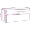vidaXL Έπιπλο Τηλεόρασης με LED Γυαλιστερό Λευκό 90x35x40 εκ.