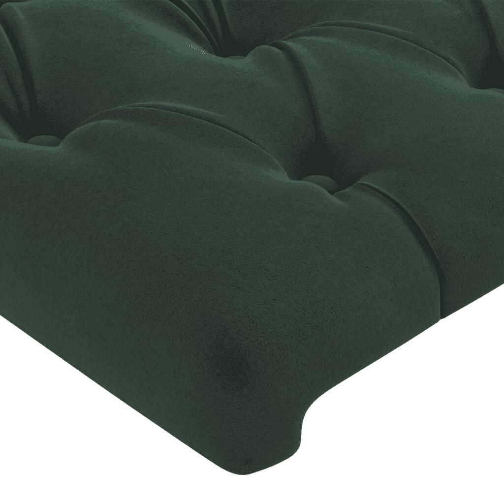 vidaXL Κρεβάτι Boxspring με Στρώμα Σκούρο Πράσινο 200x200εκ. Βελούδινο