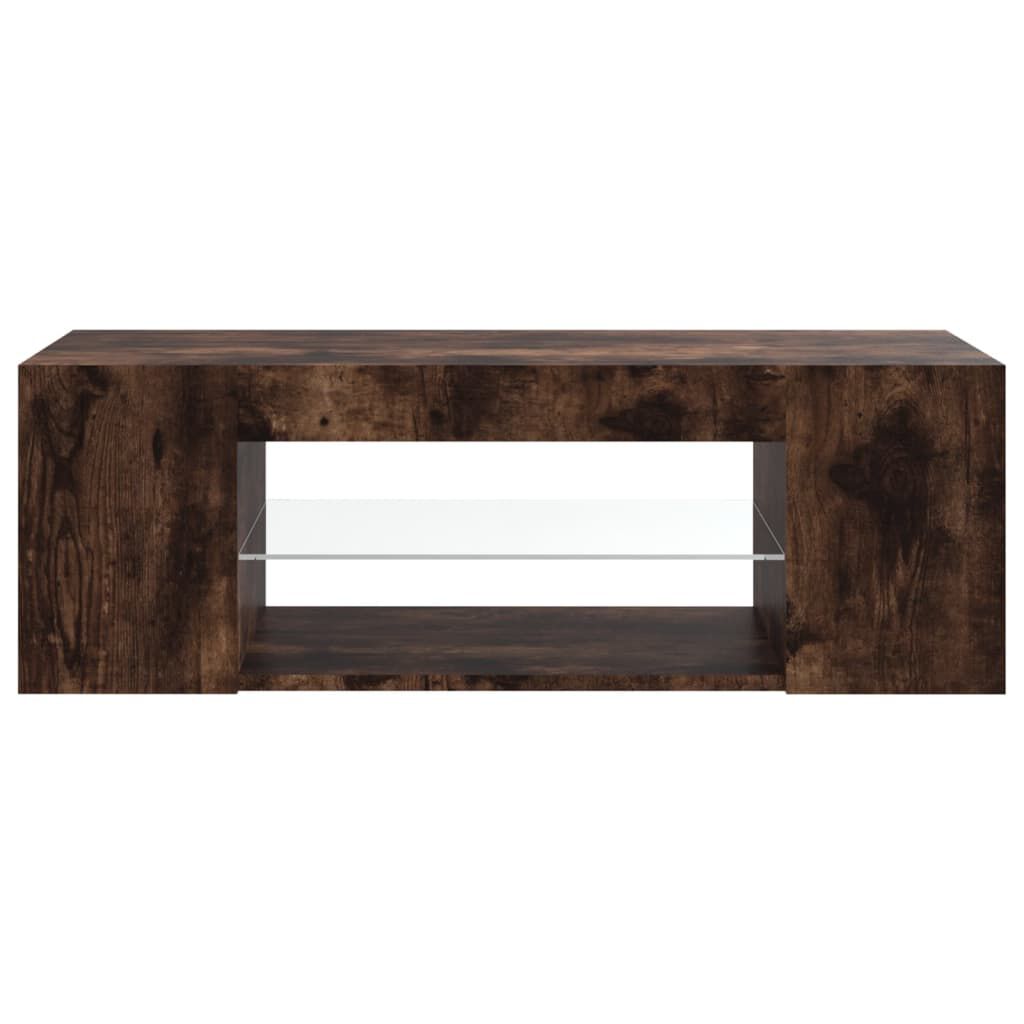 vidaXL Έπιπλο Τηλεόρασης με LED Καπνιστή Δρυς 90 x 39 x 30 εκ.