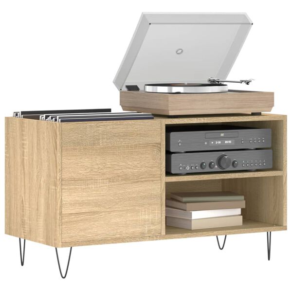 vidaXL Δισκοθήκη Sonoma Δρυς 85 x 38 x 48 εκ. από Επεξεργασμένο Ξύλο
