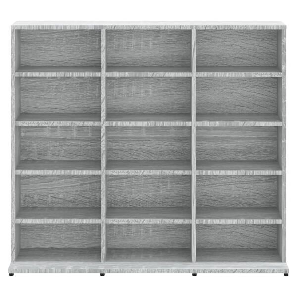 vidaXL Έπιπλο για CD Γκρι Sonoma 100x23x89,5 εκ. Επεξεργασμένο Ξύλο