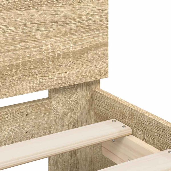 vidaXL Πλαίσιο Κρεβατιού με Κεφαλάρι Sonoma Δρυς 100x200εκ. Επεξ. Ξύλο
