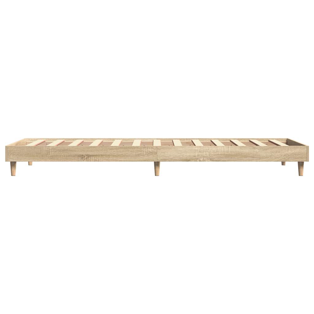 vidaXL Πλαίσιο Κρεβατιού Χωρ. Στρώμα Sonoma Δρυς 100x200εκ Επ. Ξύλο