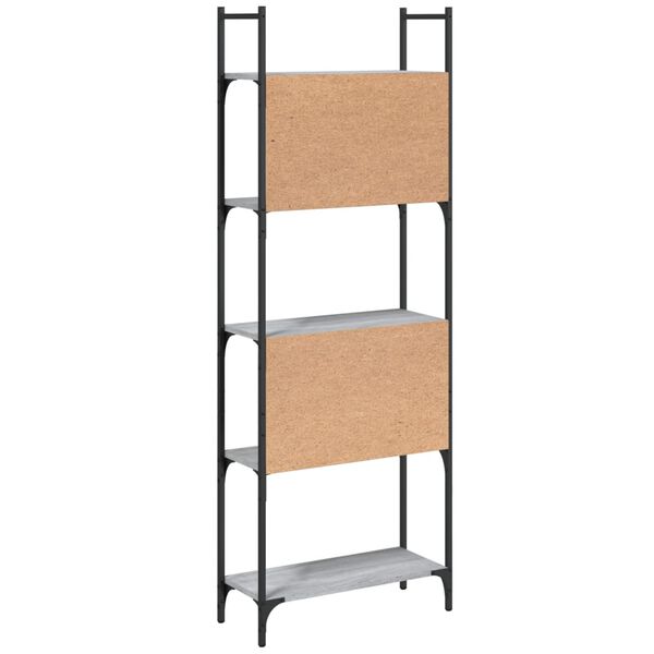 vidaXL Βιβλιοθήκη 5 Επιπέδων Γκρι Sonoma 60,5x24x166,5 εκ. Επεξ. Ξύλο
