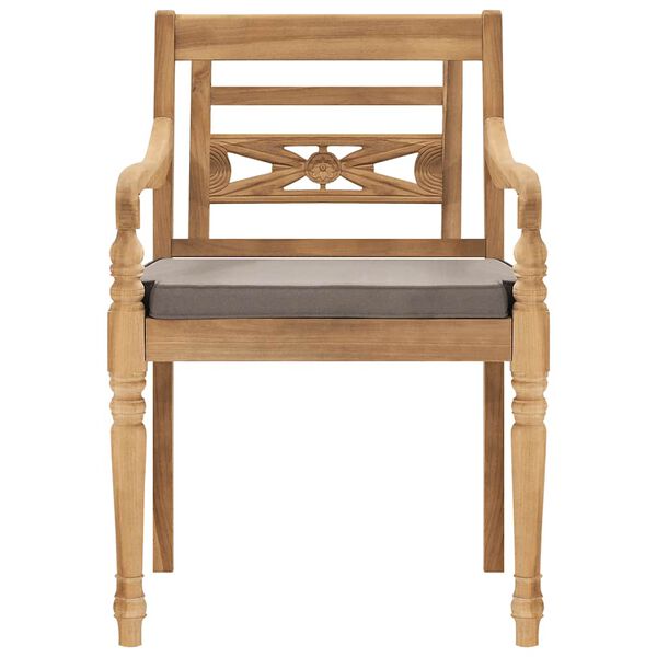 vidaXL &Sigma;&epsilon;&tau; &Tau;&rho;&alpha;&pi;&epsilon;&zeta;&alpha;&rho;ί&alpha;&sigmaf; &Kappa;ή&pi;&omicron;&upsilon; 5 &Tau;&epsilon;&mu;&alpha;&chi;ί&omega;&nu; &Mu;&alpha;&sigma;ί&phi; &Xi;ύ&lambda;&omicron; Teak &mu;&epsilon; &Mu;&alpha;&xi;&iota;&lambda;ά&rho;&iota;&alpha;