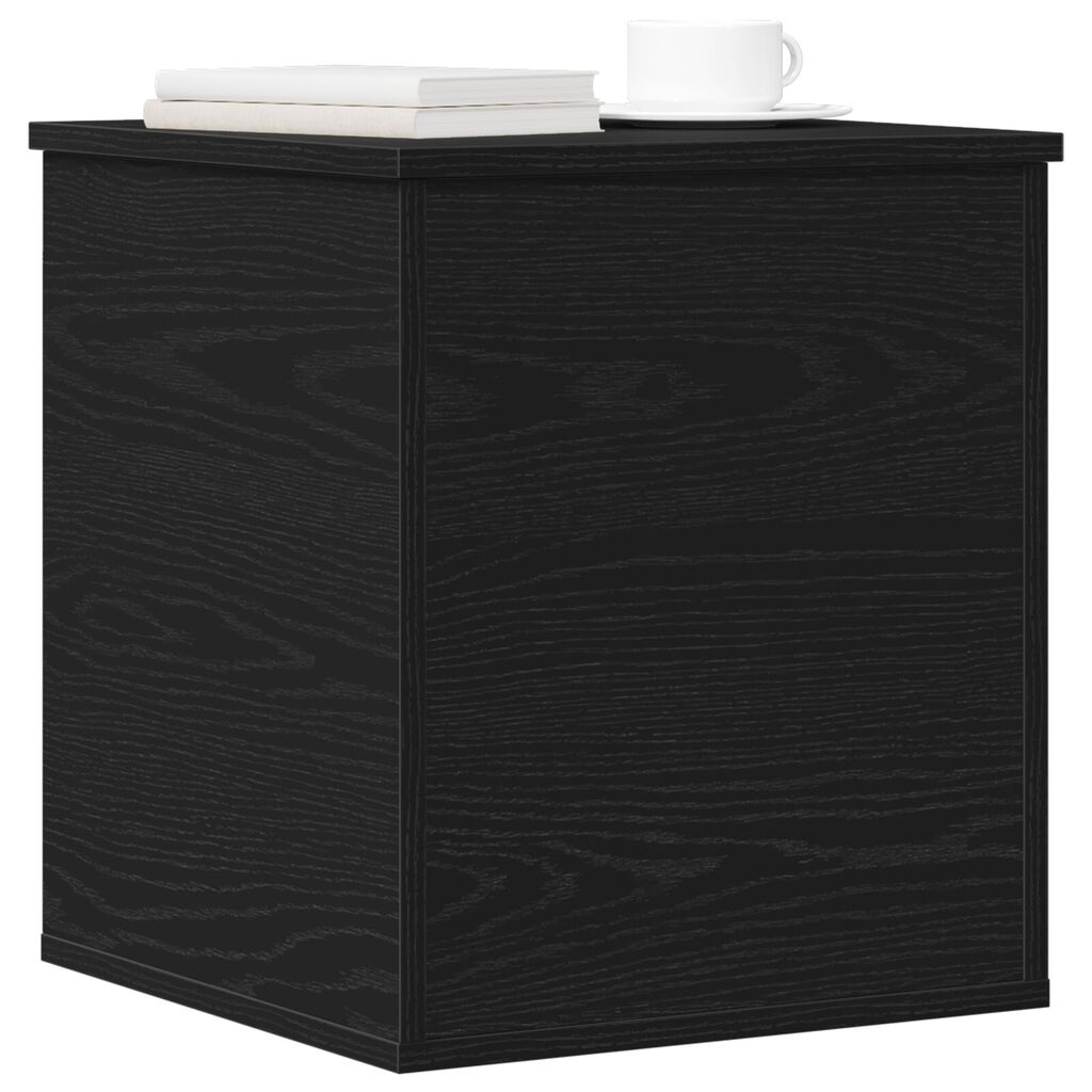 vidaXL Κουτί Αποθήκευσης Μαύρη Δρυς 40x42x46 εκ. Φτιαγμένο από Ξύλο