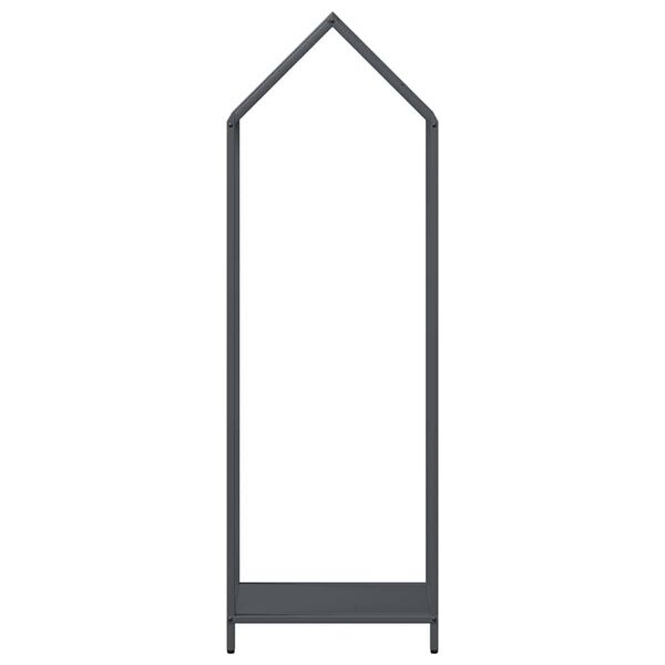 vidaXL Ράφι για καυσόξυλα Ανθρακί 40x25x120 cm Ατσάλι ψυχρής έλασης