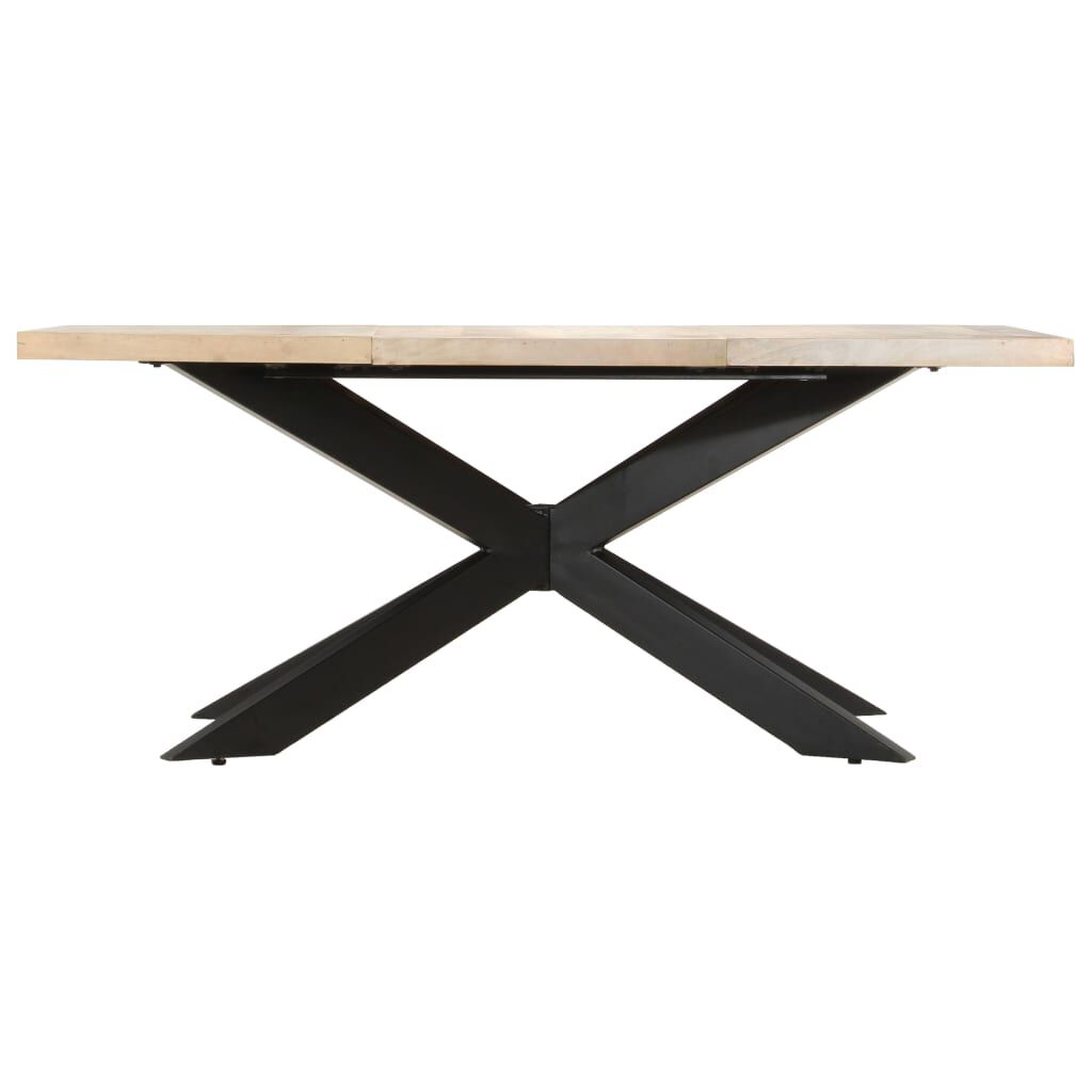 vidaXL Τραπεζαρία 180 x 90 x 76 εκ. από Μασίφ Ξεβαμμένο Ξύλο Μάνγκο