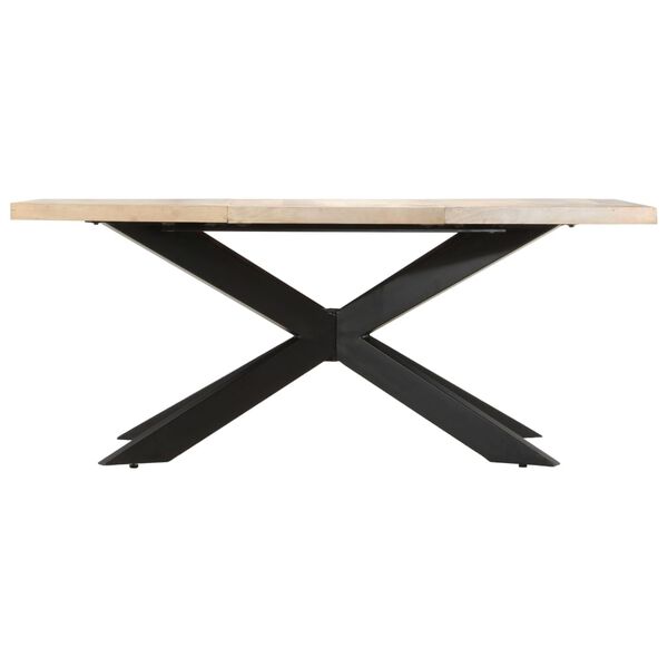 vidaXL Τραπεζαρία 180 x 90 x 76 εκ. από Μασίφ Ξεβαμμένο Ξύλο Μάνγκο
