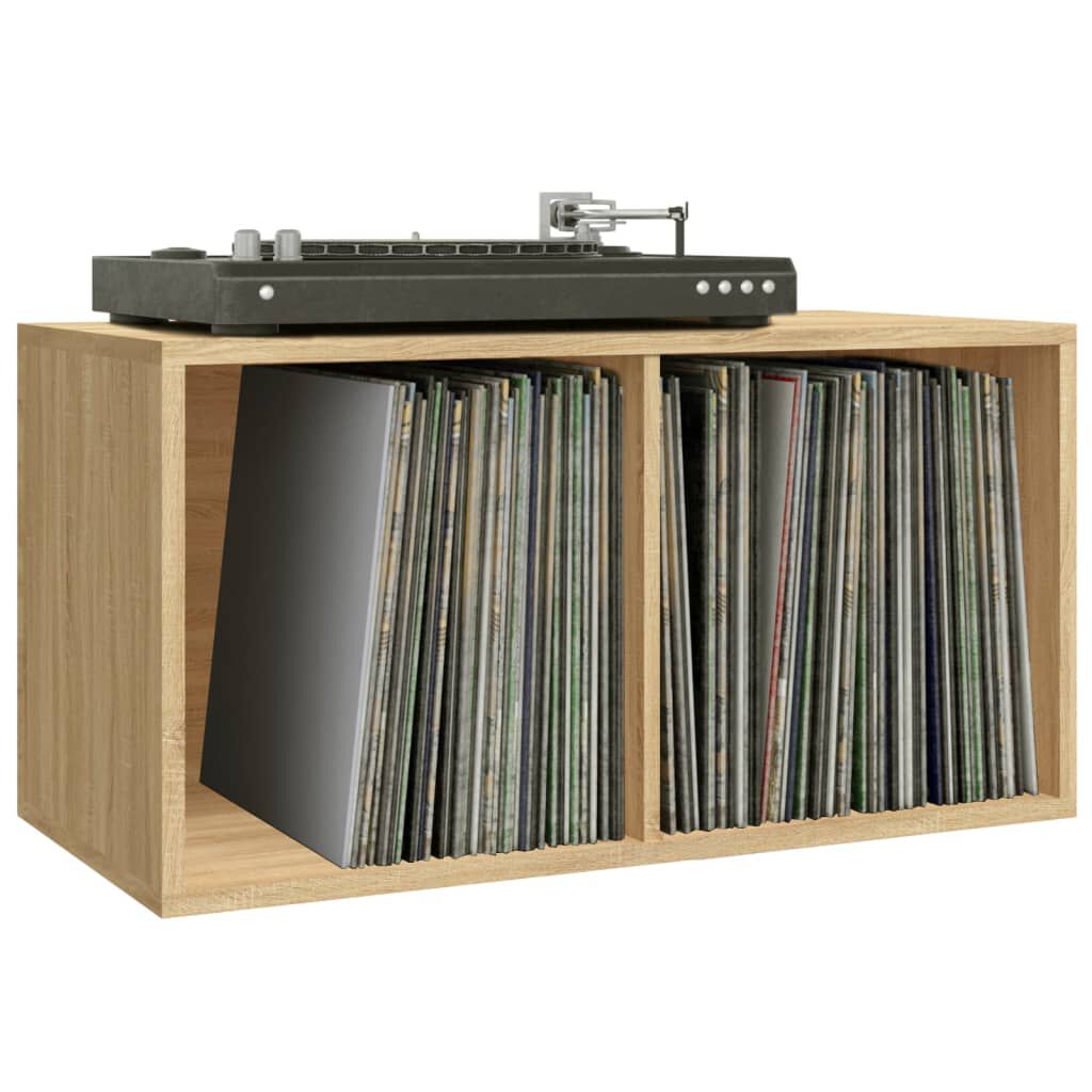 vidaXL Έπιπλο Δίσκων Βινυλίου Sonoma Δρυς 71x34x36 εκ. Επεξεργ. Ξύλο