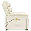 vidaXL Πολυθρόνα Μασάζ με Ανύψωση Κρεμ Βελούδινη